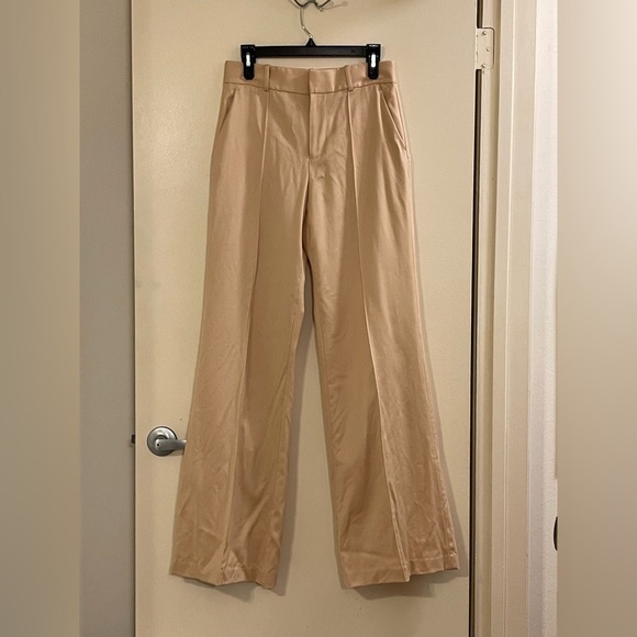 ALICE + OLIVIA NWOT Paula High Waist Back Slit Pant in Sepia - Picture 5 of 9